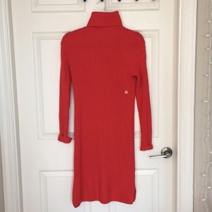 Red Turtleneck LOFT Sweater Dress